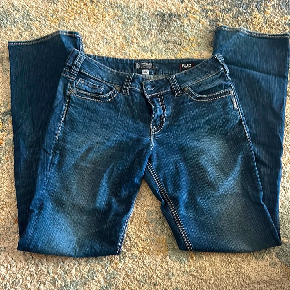 Silver flare jeans